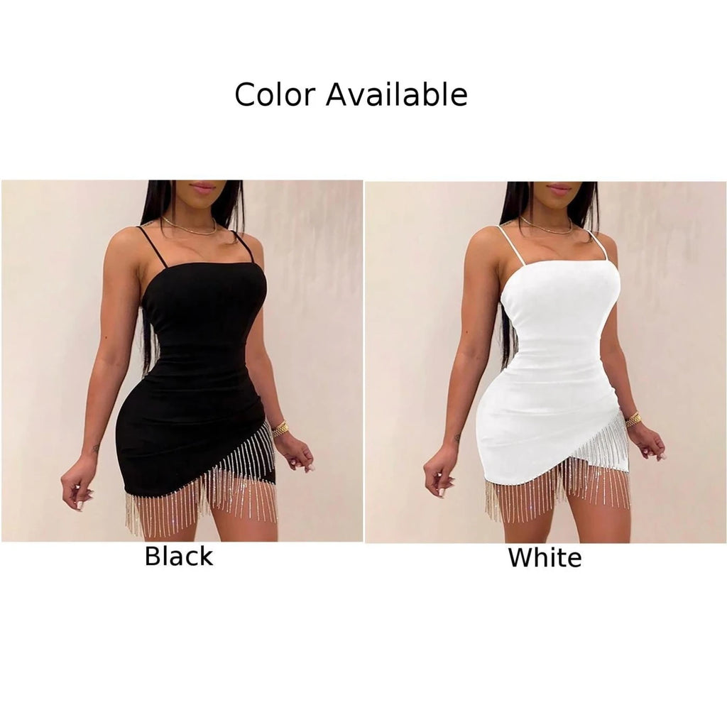Women's Short Party Dress in Black & White