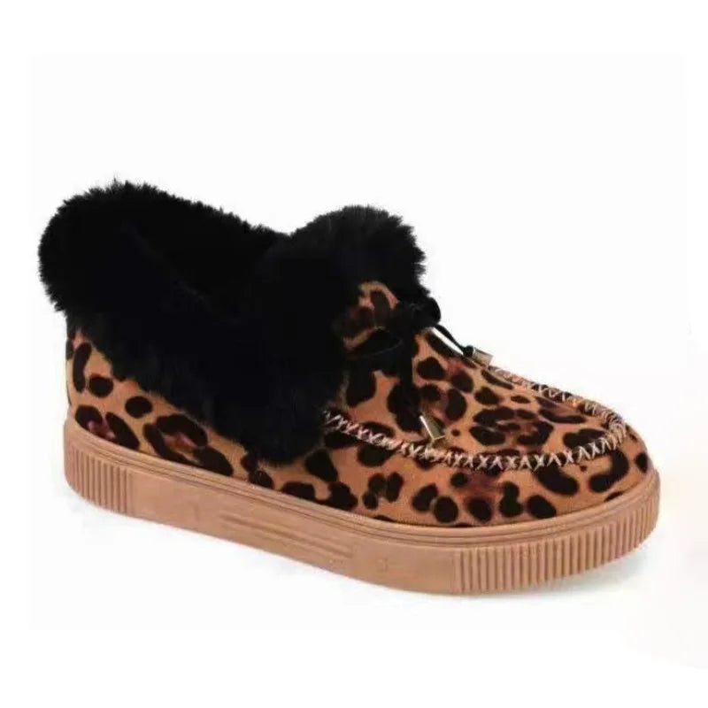 Women’s Solid Color Furry Winter Boots