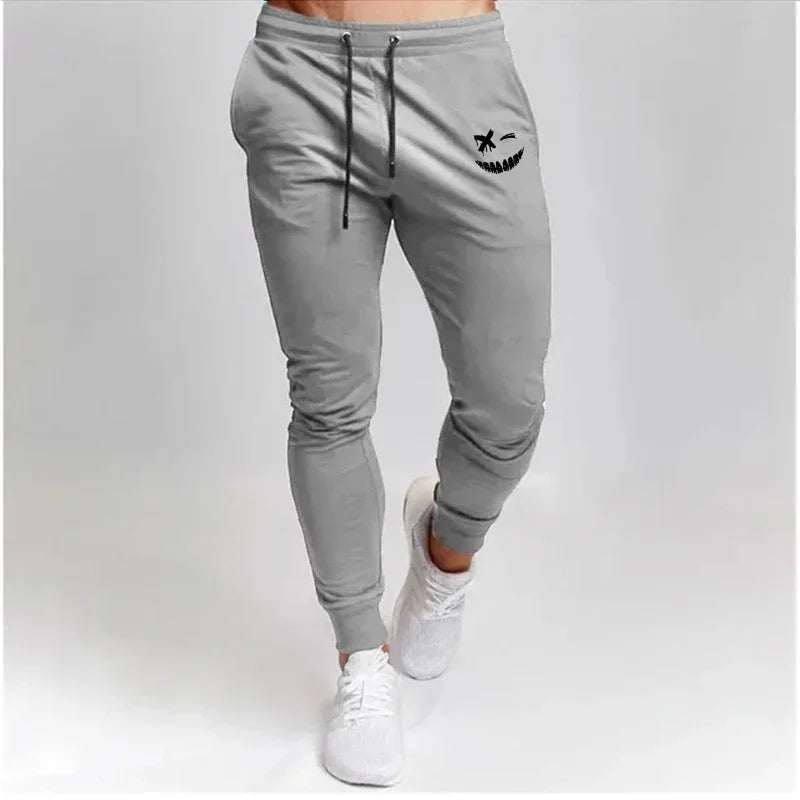 Men’s Smiley Face Printed Jogging Pants