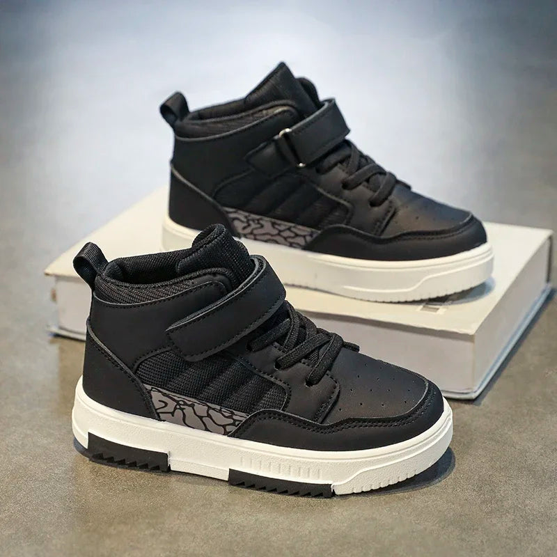 Boys’ High-Top Leather Walking Shoes