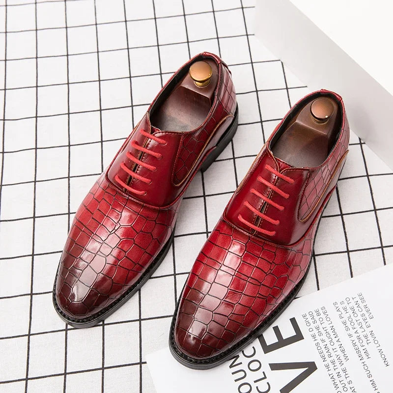 Men’s Italian Style Blue Leather Loafers