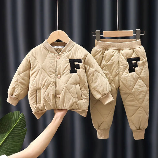 Boys’ Alphabet Fashion Warm Coat