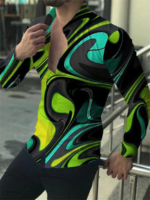 Premium 3D Print Slim Shirt for Men