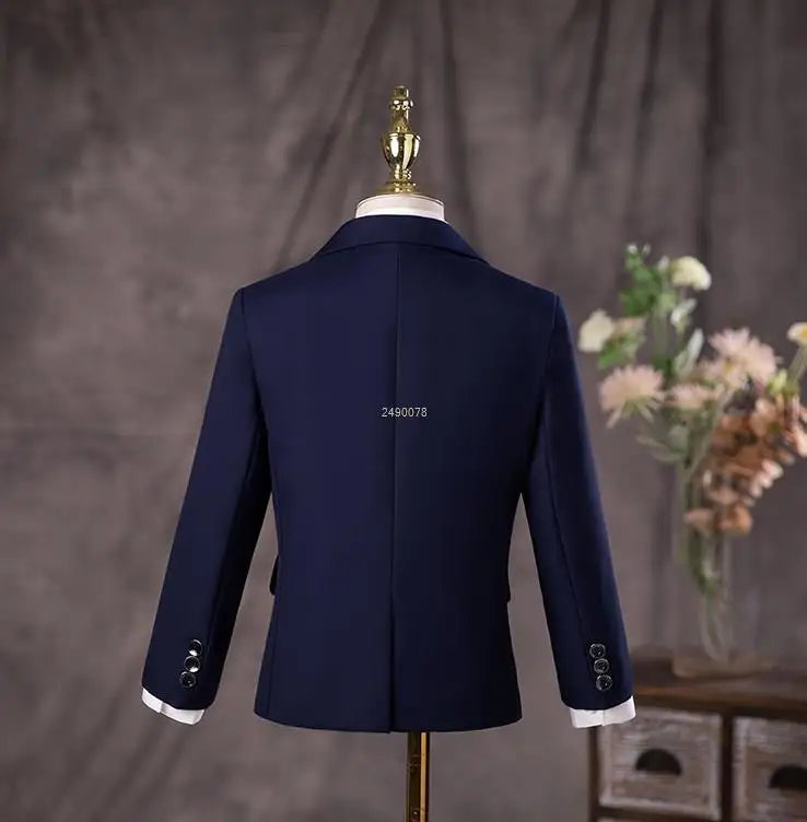 Boys’ Elegant Navy Blue Wedding Suit