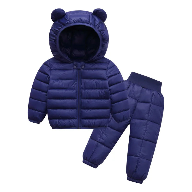 Children’s Thick Hooded Snowsuit for Winter
