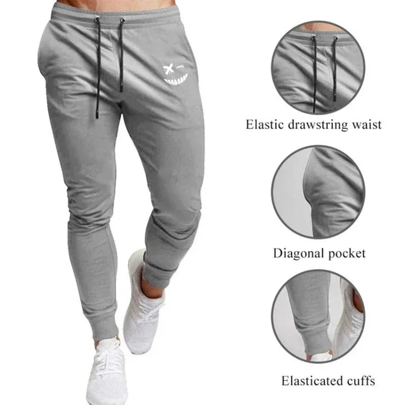 Men’s Smiley Face Printed Jogging Pants