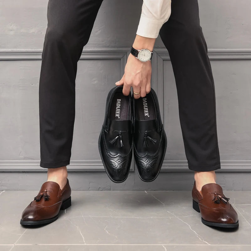 Men’s Premium Tassel Leather Loafers