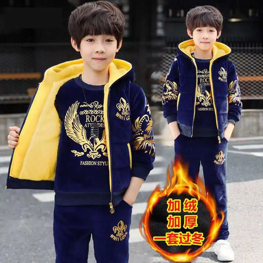Stylish Thickened Winter Suit for Boys