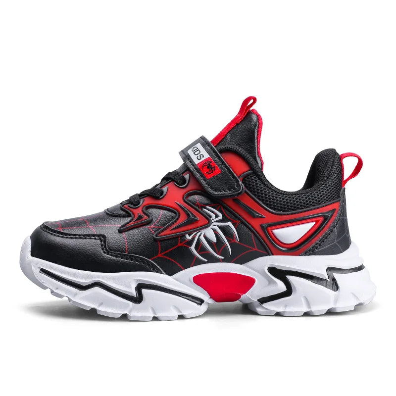 Kids Spider-Themed Athletic Running Shoes