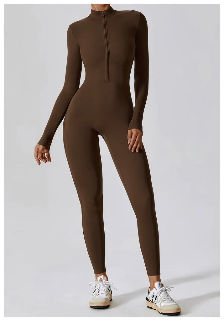Women’s Luxury Zipper Sports Jumpsuit