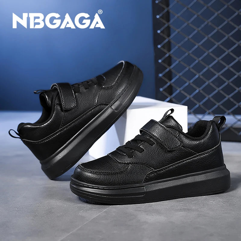 Kids' Easy-Clean Black & White Board Shoes