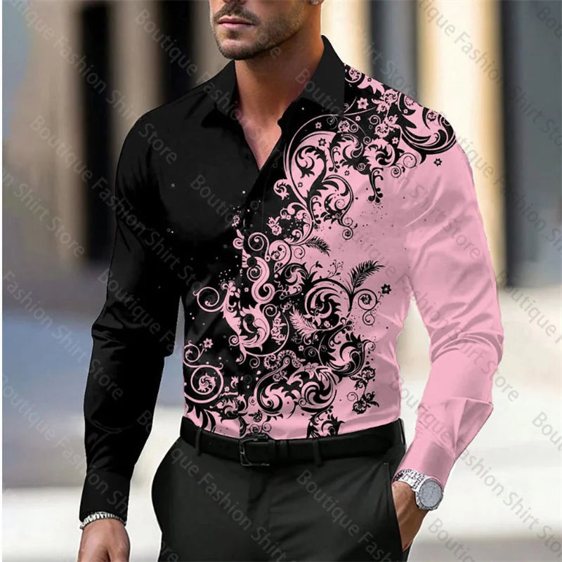 Men’s Floral Style Soft Shirt