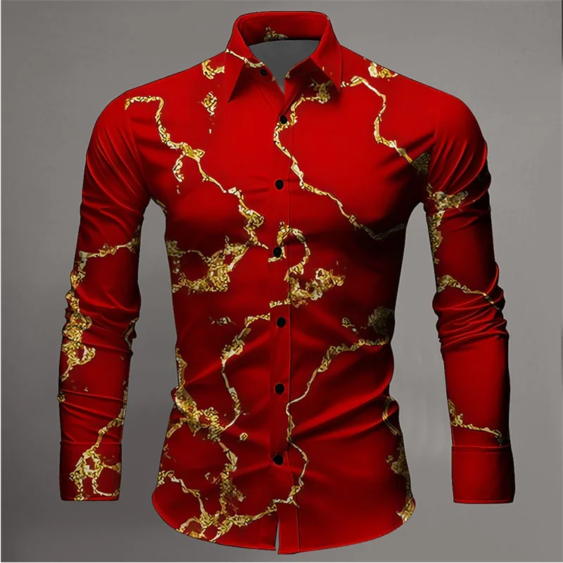 Men’s 3D Lightning Long Sleeve Shirt