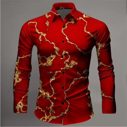 Men’s 3D Lightning Long Sleeve Shirt