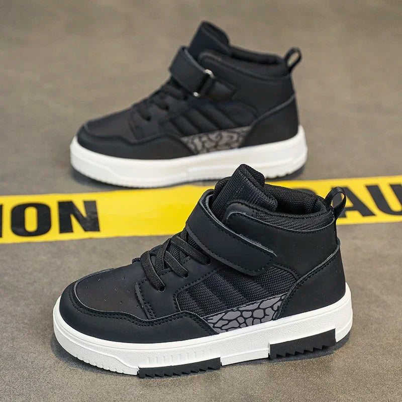 Boys’ High-Top Leather Walking Shoes