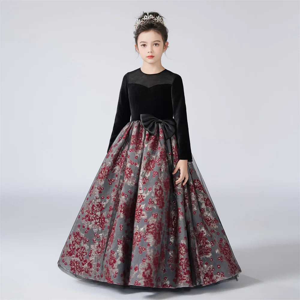 Customized Flower Design Gown for Girls