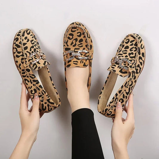 Women’s Leopard Print Leather Shoes