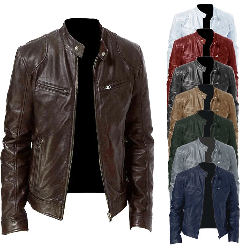 Dashing Windproof Biker Jacket for Men