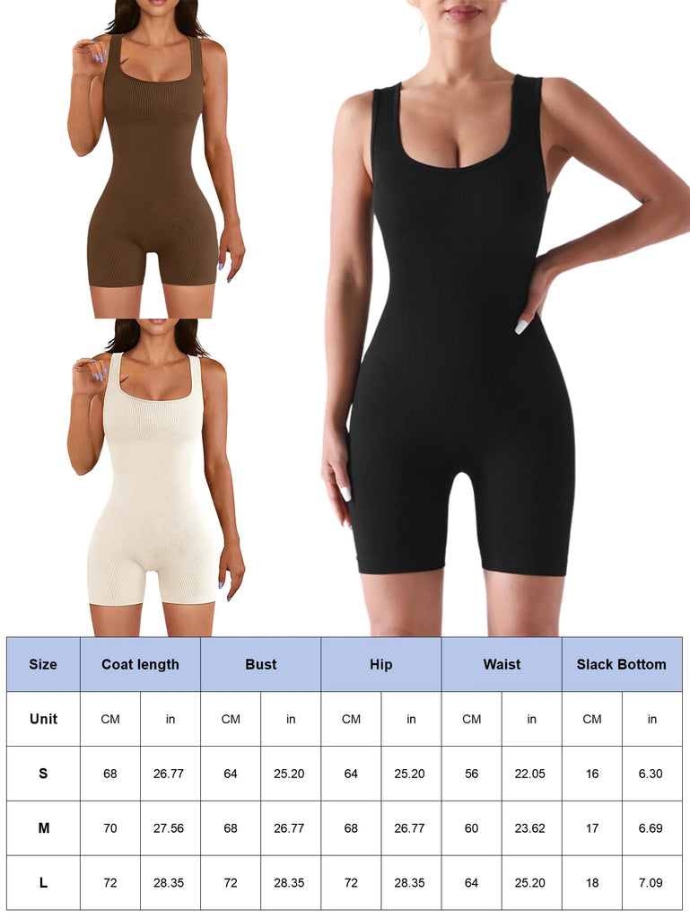 Women’s Black Jumpsuit Shorts for Yoga