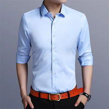 Men’s Solid Color Long Sleeve Shirt