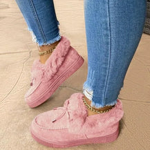 Women’s Solid Color Furry Winter Boots