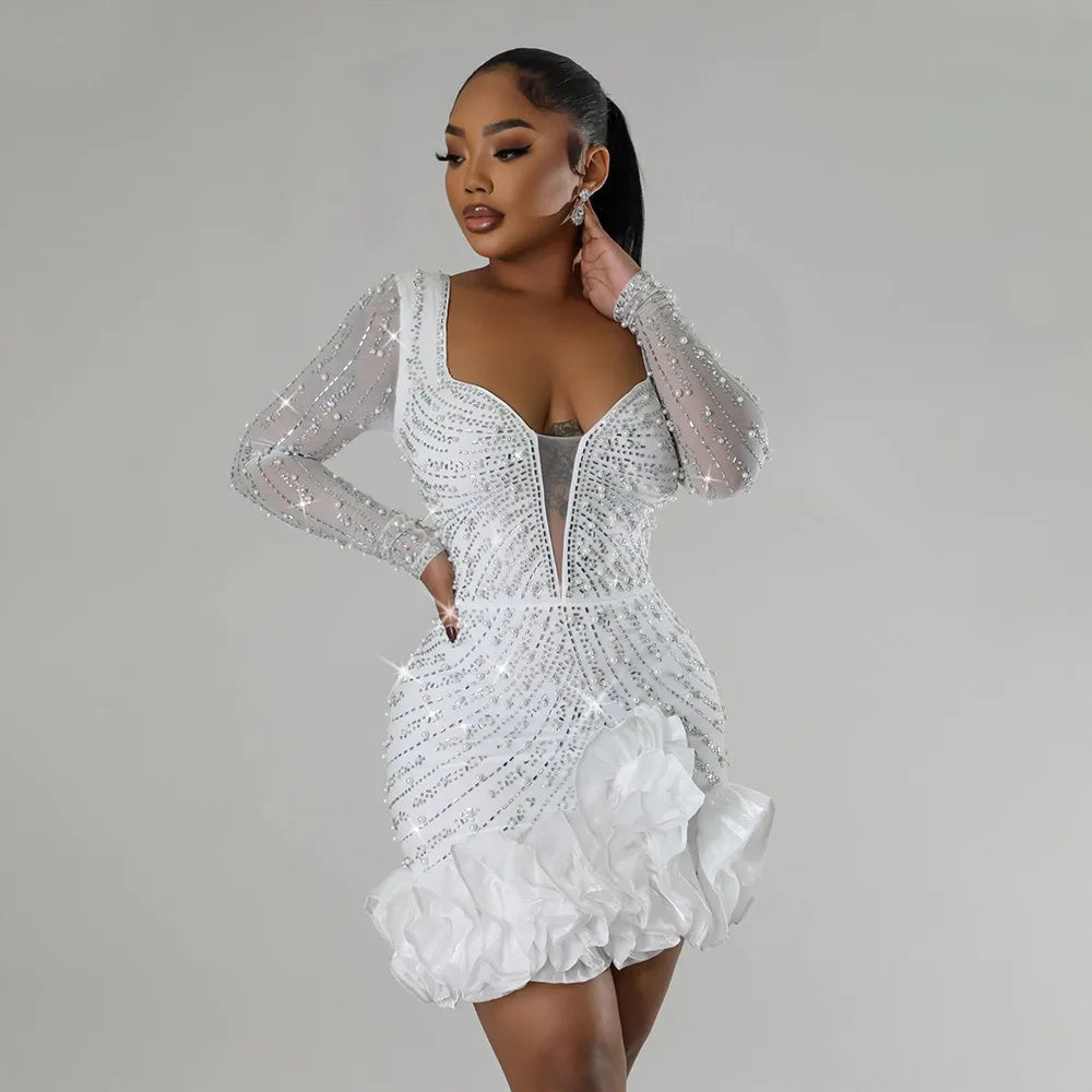 Women's Glittering Diamond Party Dress