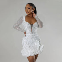 Women's Glittering Diamond Party Dress