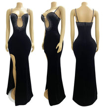 Women’s Stylish Rhinestone Design Party Dress