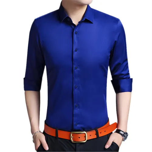 Men’s Solid Color Long Sleeve Shirt