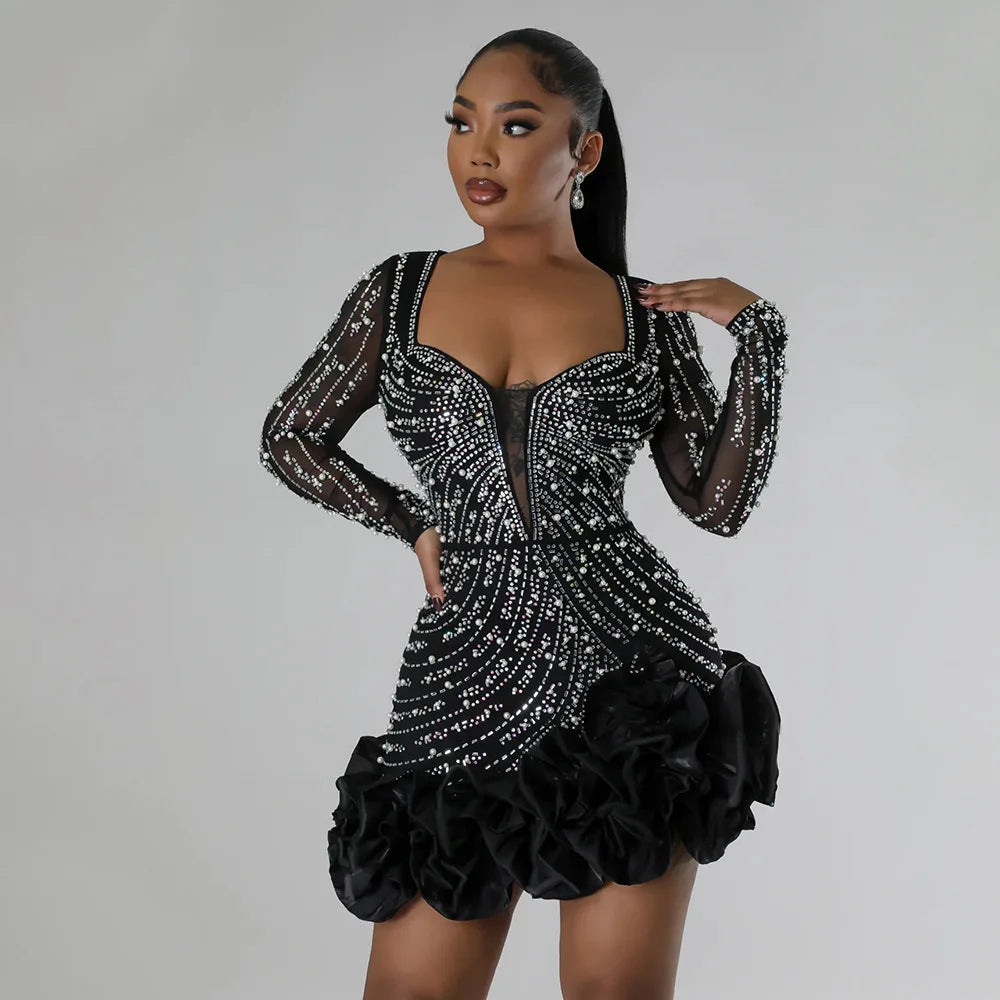 Women's Glittering Diamond Party Dress