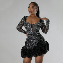 Women's Glittering Diamond Party Dress