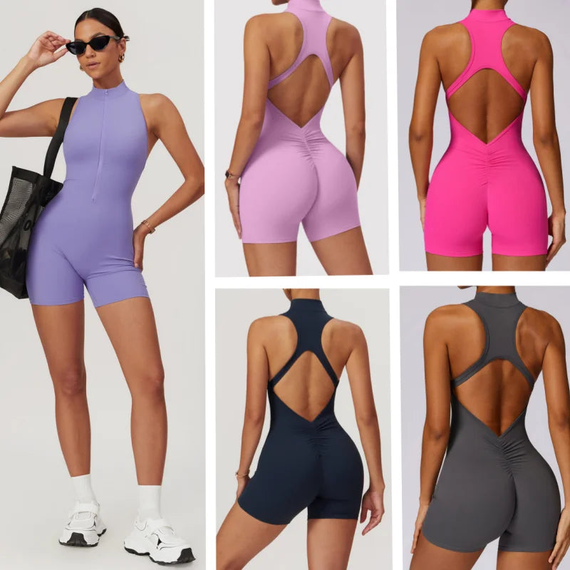 Stretchy Activewear Solid Color Gym Yoga Suit for Women Two-Piece Set Fitness Legging Bar Top Running Sportswear Workout Clothes