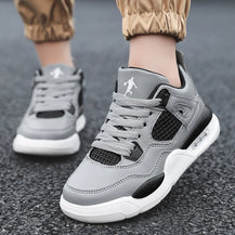Children’s Breathable White & Black Tennis Shoes
