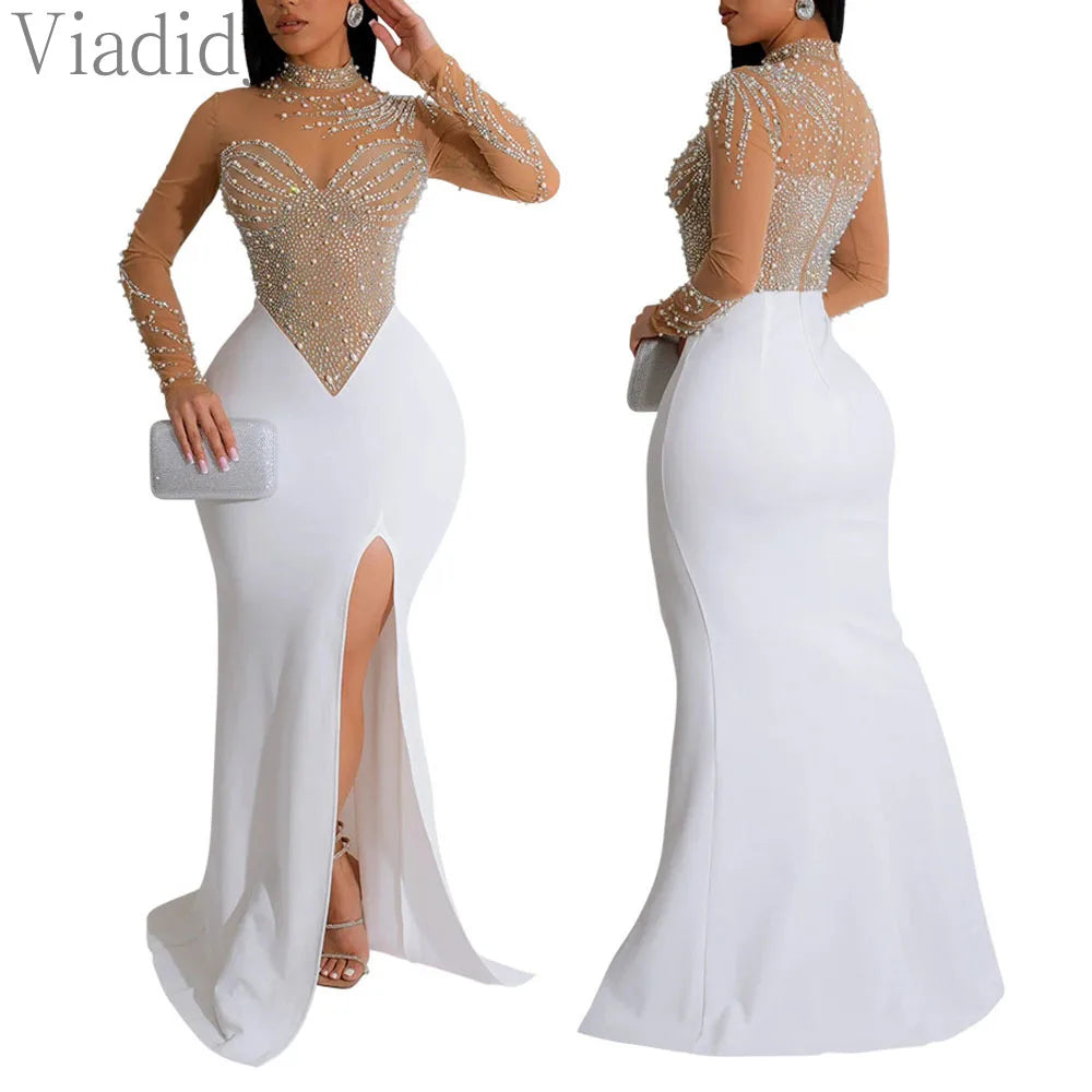 Luxury Rhinestone Mermaid Party Dress