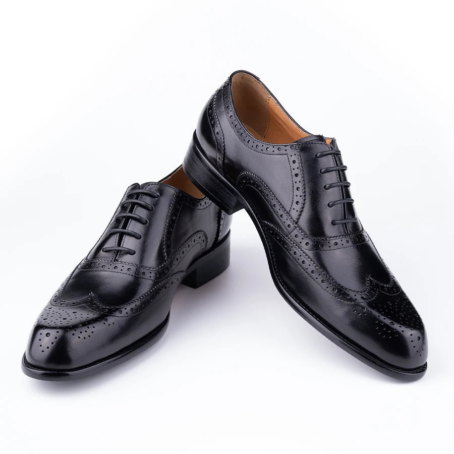 Purple Leather Oxford Shoes for Men