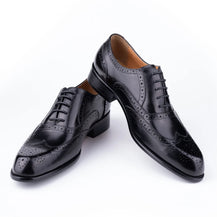 Purple Leather Oxford Shoes for Men