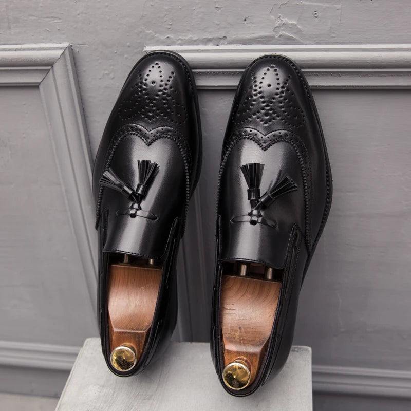 Men’s Premium Tassel Leather Loafers