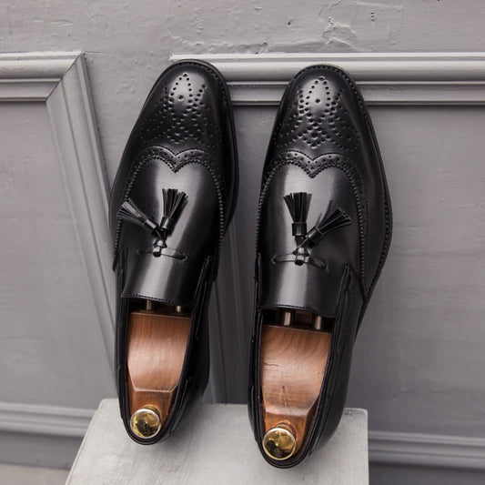 Men’s Premium Tassel Leather Loafers
