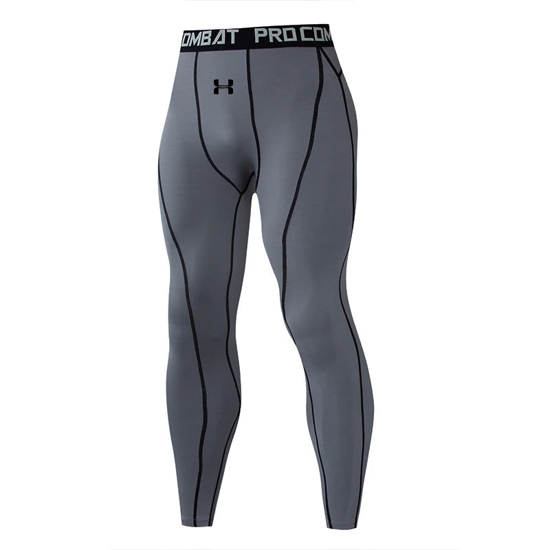 Muscle Men Running Pants Gym Sports Long Pants Summer Fitness Sportswear Male Jogging Elastic Compression Tights Gym Trousers