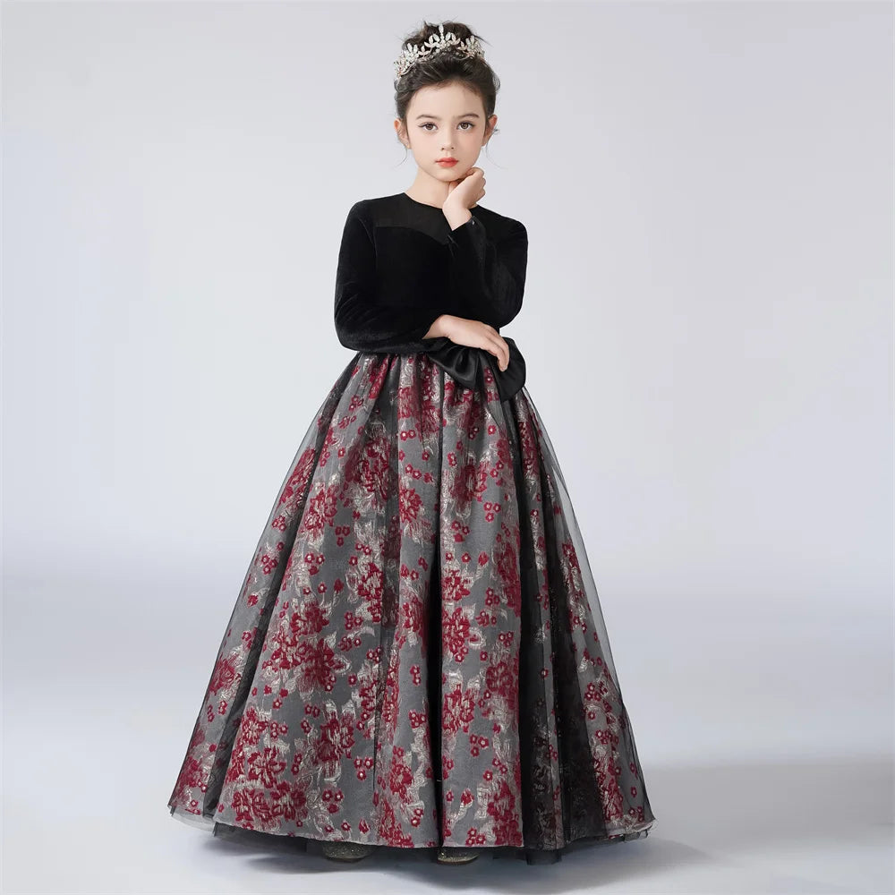 Customized Flower Design Gown for Girls