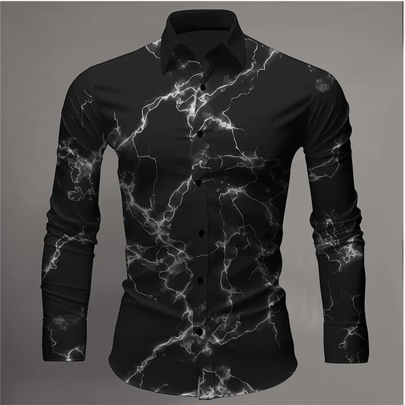 Men’s 3D Lightning Long Sleeve Shirt