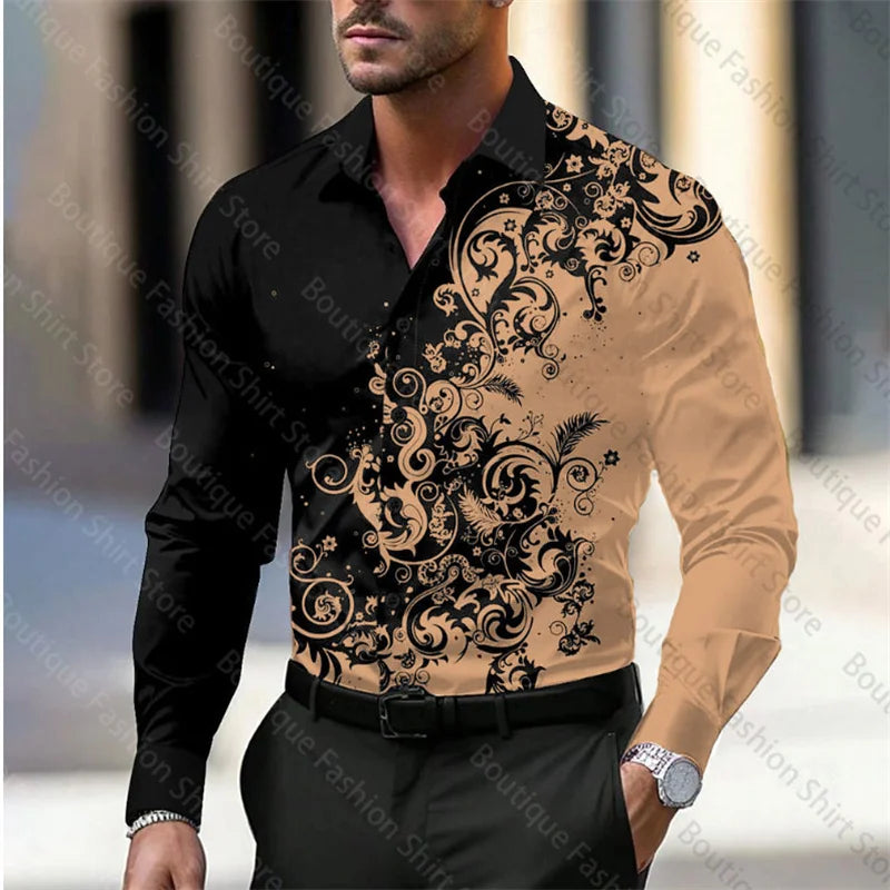 Men’s Floral Style Soft Shirt