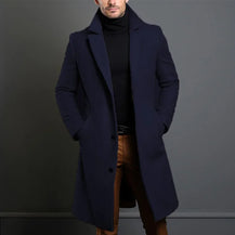 Warm Black Trench Coat For Men