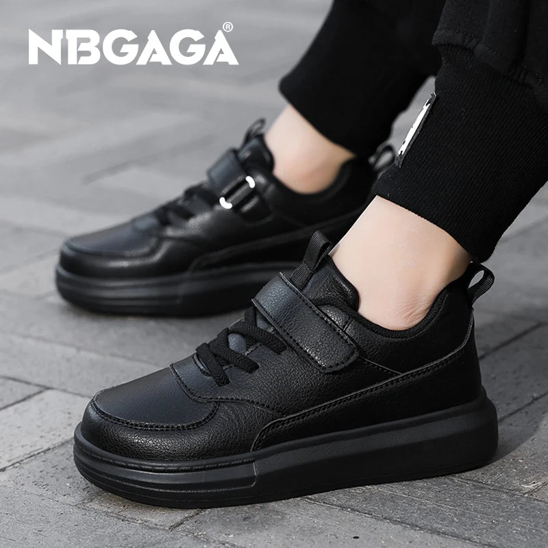 Kids' Easy-Clean Black & White Board Shoes