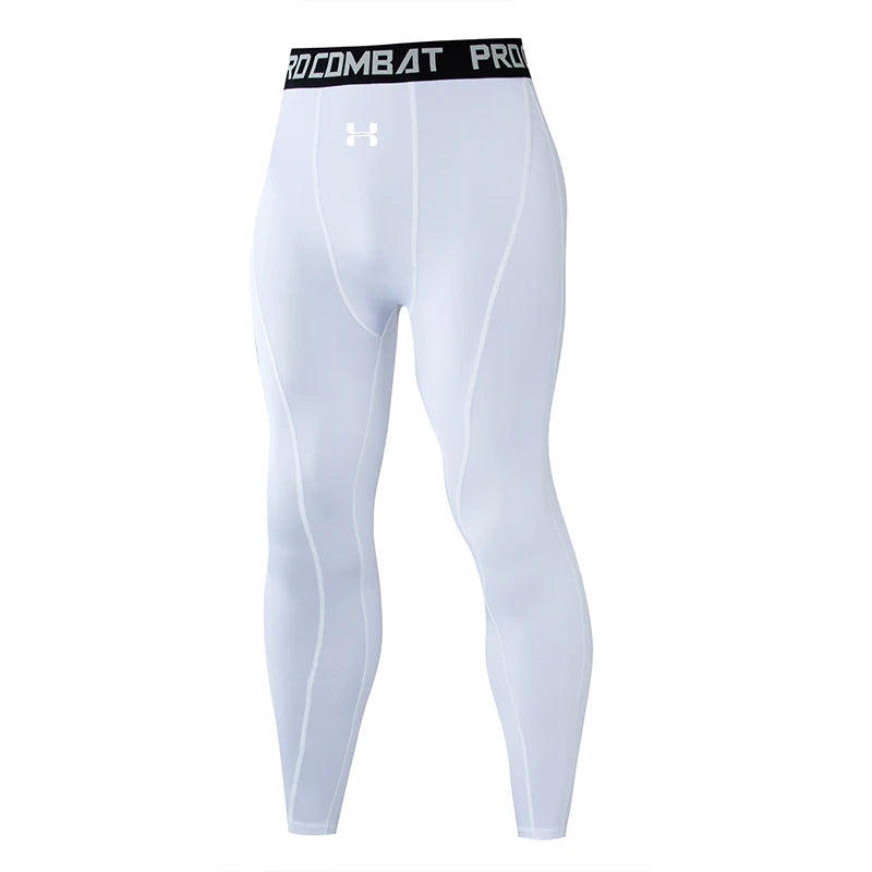 Muscle Men Running Pants Gym Sports Long Pants Summer Fitness Sportswear Male Jogging Elastic Compression Tights Gym Trousers