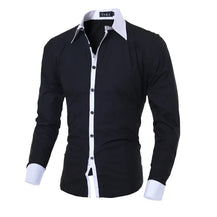 Men’s Modern Striped Patchwork Shirt