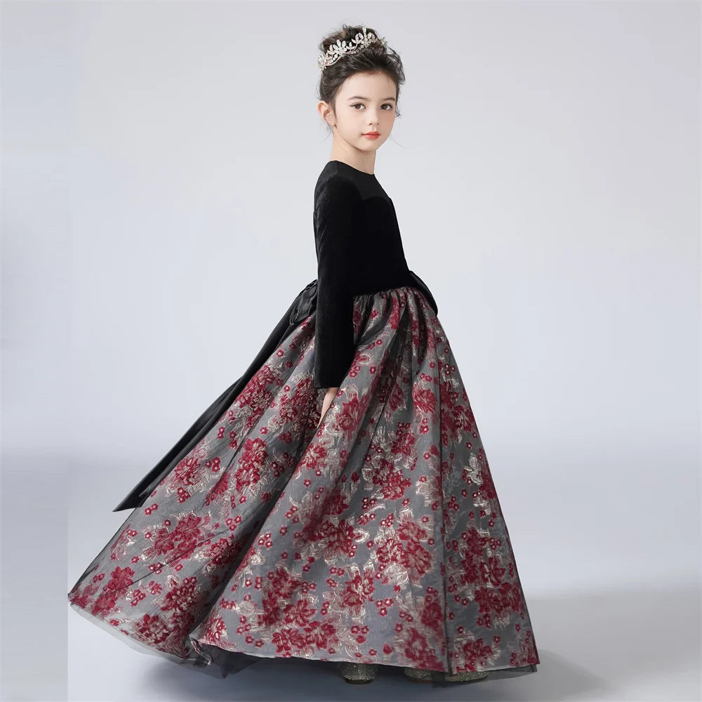 Customized Flower Design Gown for Girls