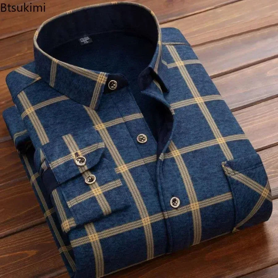 Men’s Warm Plaid Flannel Shirt