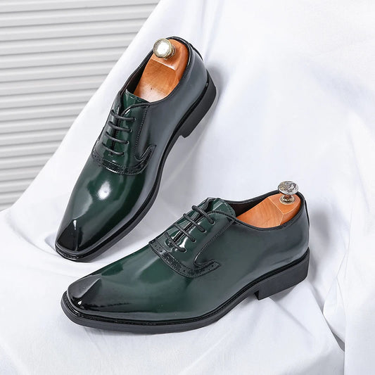 Men’s British Style Height-Boosting Leather Shoes