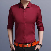 Men’s Solid Color Long Sleeve Shirt